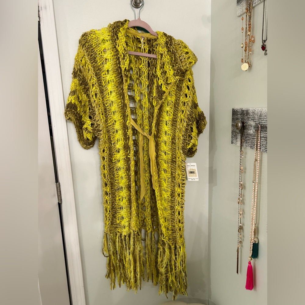 Rare Free People Long Cardigan